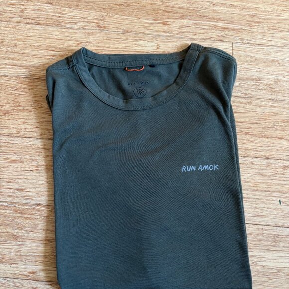 Roark Run Amok Shirt Mens Large Green Drirelease Performance Running Tee - Picture 2 of 6